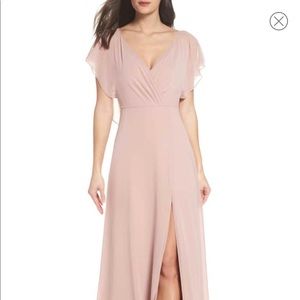 Jenny Yoo Alanna luxe chiffon in BLUSH